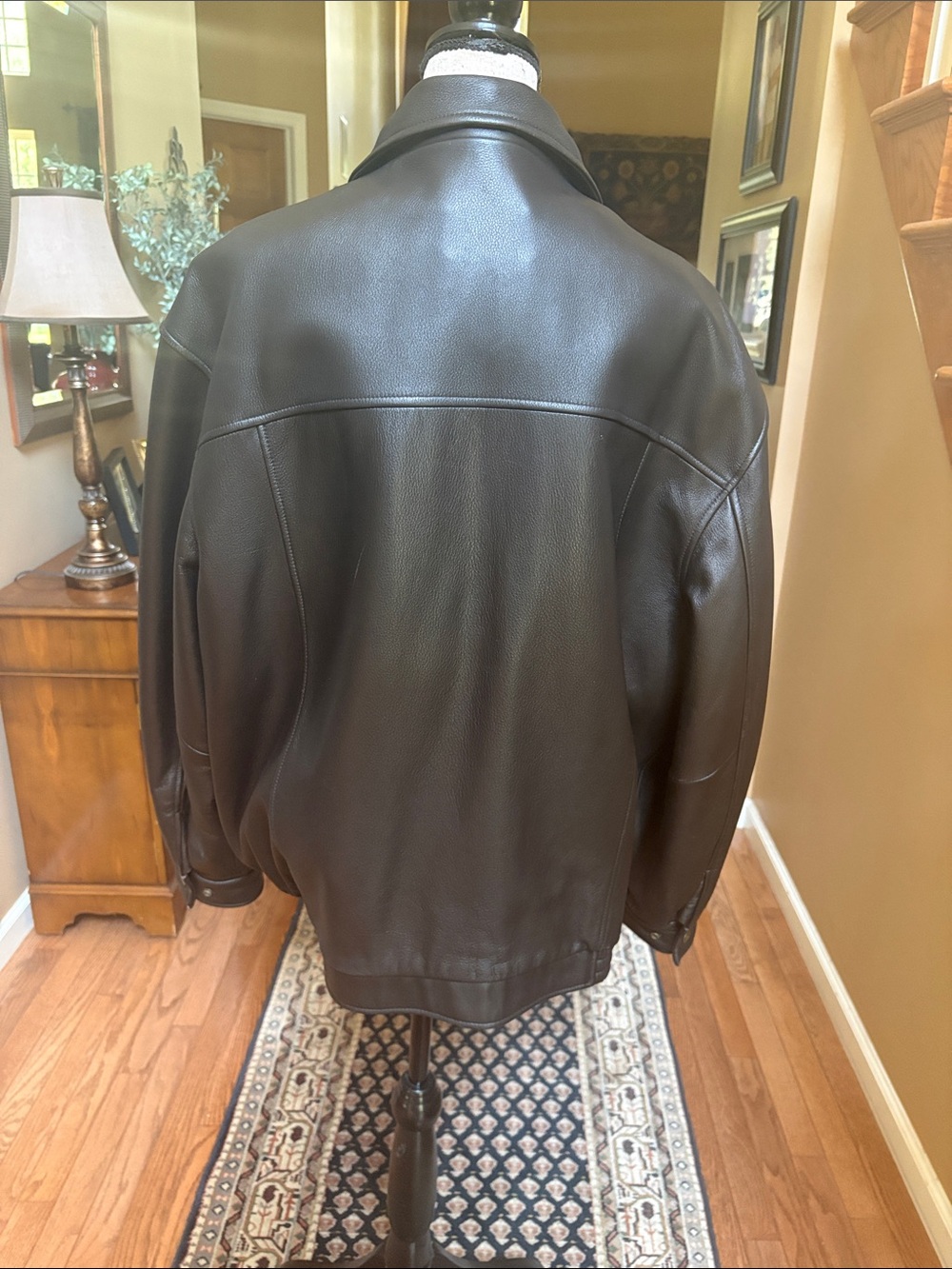 Men's JoS. A. Bank Dark Brown Leather Jacket - Picture 2 of 11